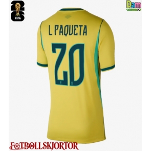 Brasilien Lucas Paqueta #20 Hemmatröja Dam VM 2026 Kortärmad